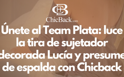 Destaca con la tira de sujetador decorada Lucía de Chicback: una cadena plateada con eslabones estriados que dará un toque sofisticado a tus looks. ¡Únete al Team Plata y presume de espalda!